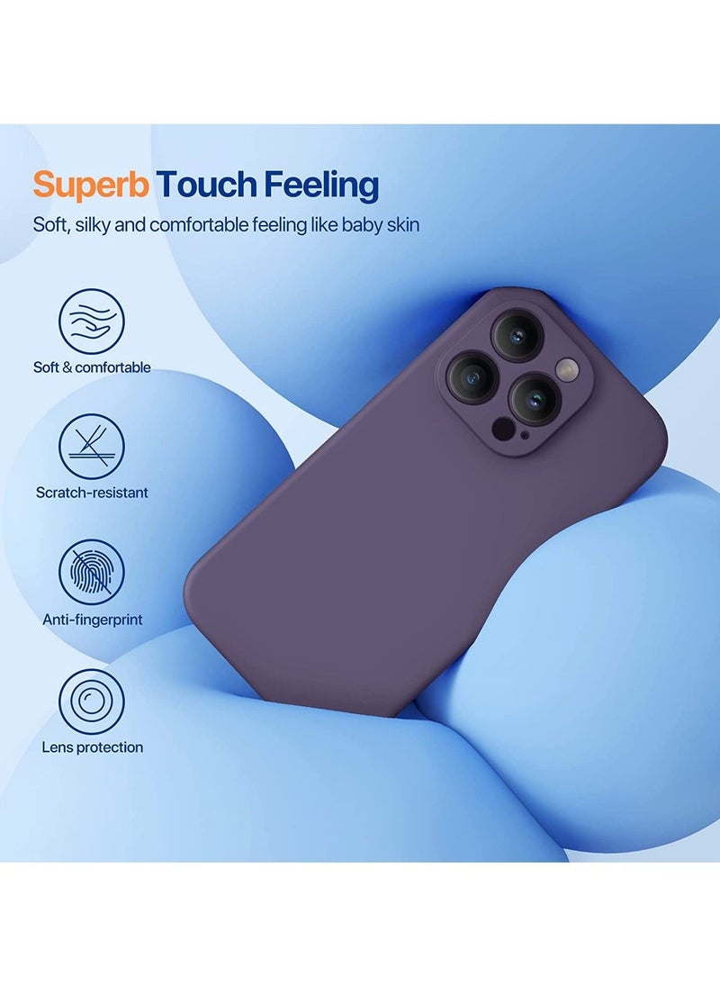 iPhone 14 Pro Max Case, with 2 Pack Screen Protectors,[Upgraded Enhanced Camera Protection],Shockproof Liquid Silicone Case with Microfiber Lining,6.7 inch - Image 3