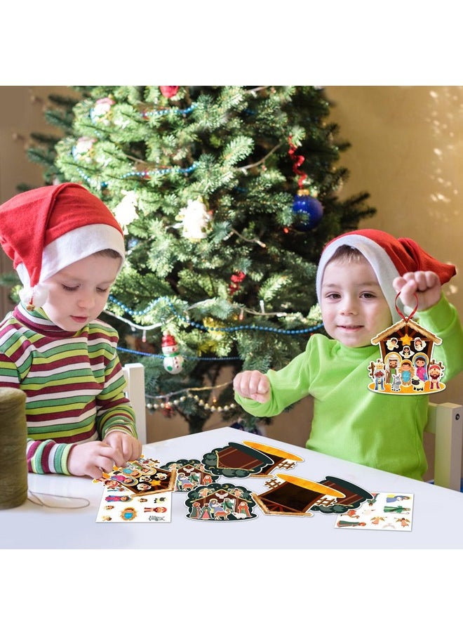 WaaHome - Make A Nativity Scene Stickers Crafts Kit Christian Christmas Ornaments Crafts Activity Religious Jesus Birth Nativity Stickers Set For Kids Christmas Party Decorations Favors Supplies - Image 1