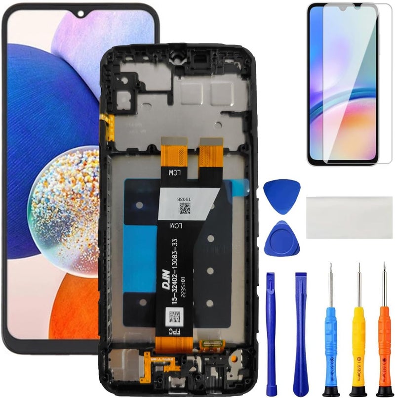 StarMar for Samsung A14 5G Screen Replacement with Frame for Samsung Galaxy A14 a146u s146vl a146a a146w LCD Display Touch digitizer Screen Assembly Part with Repair Kits 6.6 inch Black - Image 1