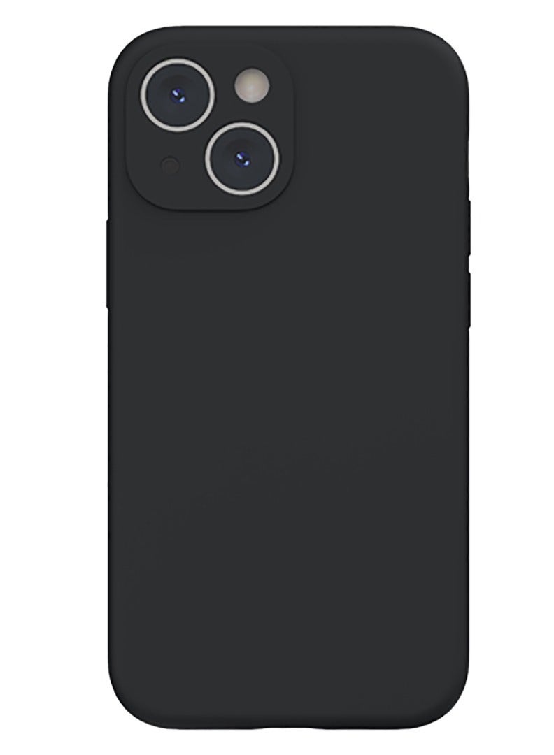Theodor Protective Ultra Slim Fit Case Liquid Silicone Gel Cover with Full Body Protection Anti-Scratch Shockproof Case For iPhone 15 LIQUID SILICON BLACK - Image 1