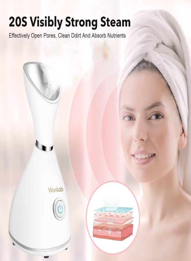 Wanlab Portable Facial Steamer Nano Face Steamer Warm Mist Home Skin Spa Steamers for Sinuses Acne Pores Cleanse Blackhead Remover Kit Mask Brush - Image 4