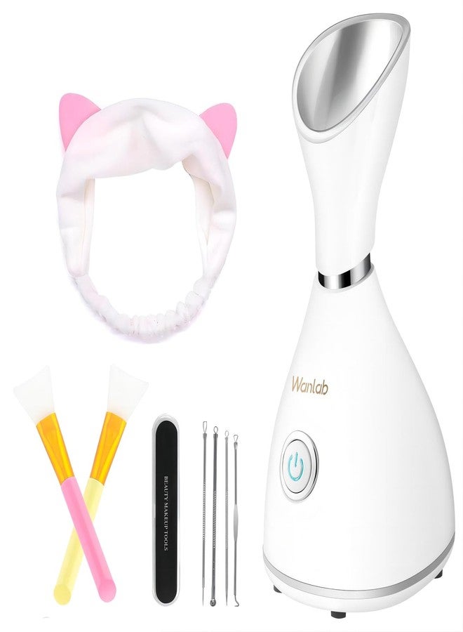 Wanlab Portable Facial Steamer Nano Face Steamer Warm Mist Home Skin Spa Steamers for Sinuses Acne Pores Cleanse Blackhead Remover Kit Mask Brush - Image 1