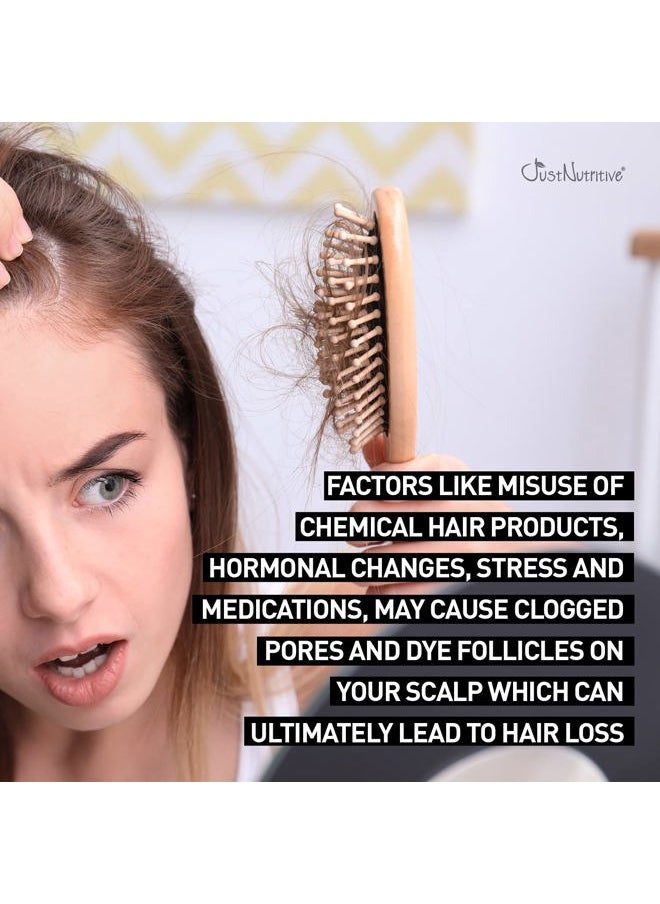 Just Nutritive Grow New Hair Treatment | Hair Regrowth Oil | Natural Hair Care | Hair Growth Treatment For Men and Women | Just Nutritive | 4 Oz  - Image 2