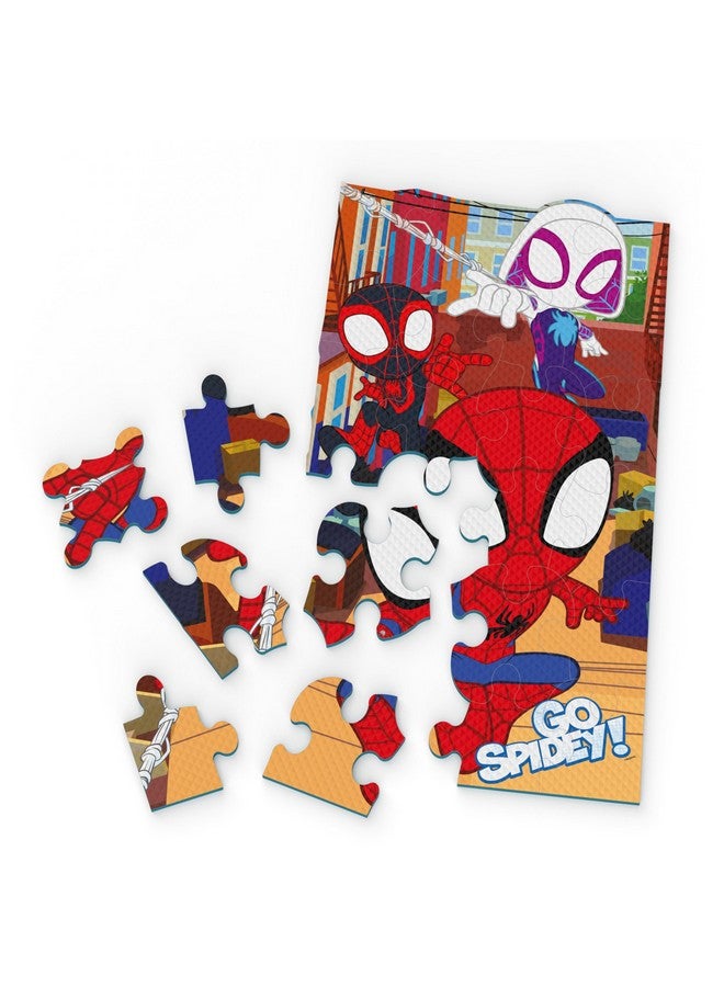 سبين ماستر جيمز ألعاب سبين ماستر، ألغاز مارفل سبايدي وأصدقائه المذهلين، ألغاز إسفنجية إسفنجية، 25 قطعة، ألعاب سبايدرمان، للأعمار من 4 سنوات فما فوق - Image 2