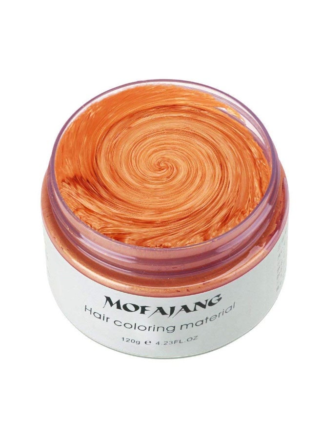 MOFAJANG Unisex Hair Wax Color Dye Styling Cream Mud, Natural Hairstyle Pomade, Washable Temporary,Party Cosplay (Orange) - Image 2