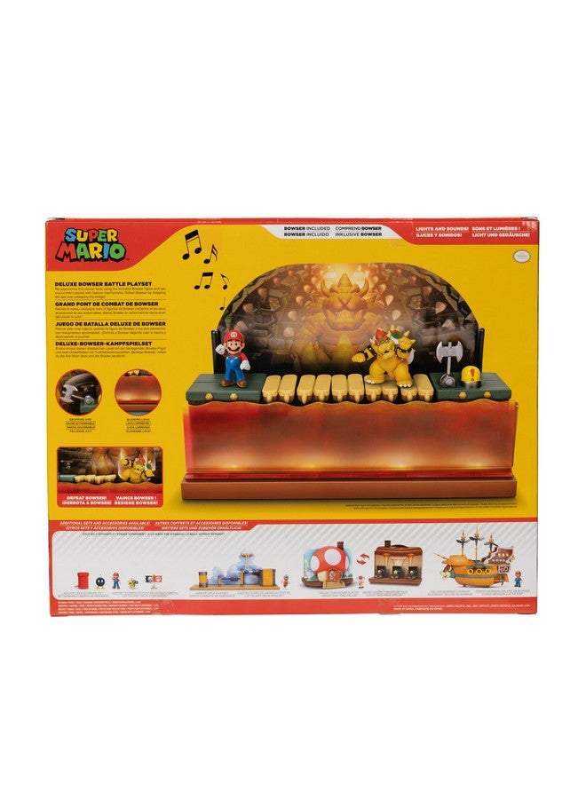 Super Mario Nintendo Deluxe Bowser Battle Playset with Lights and Sounds, 2.5 Inch Bowser Action Figure Included - Image 4