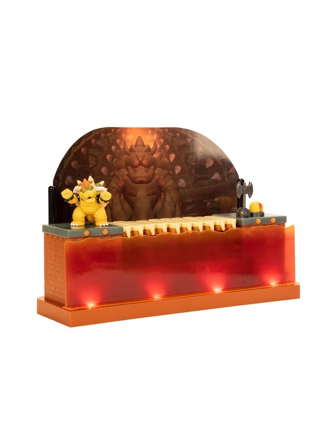 Super Mario Nintendo Deluxe Bowser Battle Playset with Lights and Sounds, 2.5 Inch Bowser Action Figure Included - Image 2