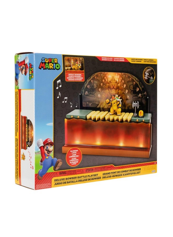 Super Mario Nintendo Deluxe Bowser Battle Playset with Lights and Sounds, 2.5 Inch Bowser Action Figure Included - Image 5