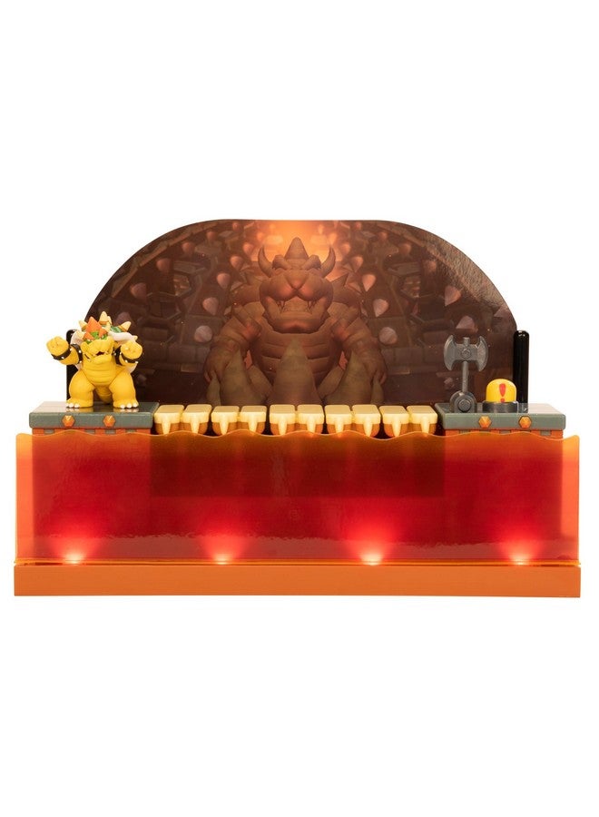 Super Mario Nintendo Deluxe Bowser Battle Playset with Lights and Sounds, 2.5 Inch Bowser Action Figure Included - Image 1