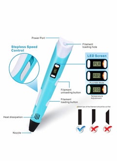 Y&D 3D Drawing Pen With Display And Adjustable Speed Temperature, with 12 Colors Filament, Holiday Toys Gifts for Kids  - Image 5