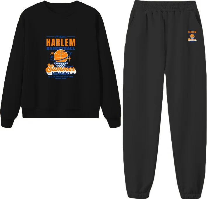 دوغ فش Tracksuit Harlem Basketball Tournament College Printed Plus Size Bottom Top Set