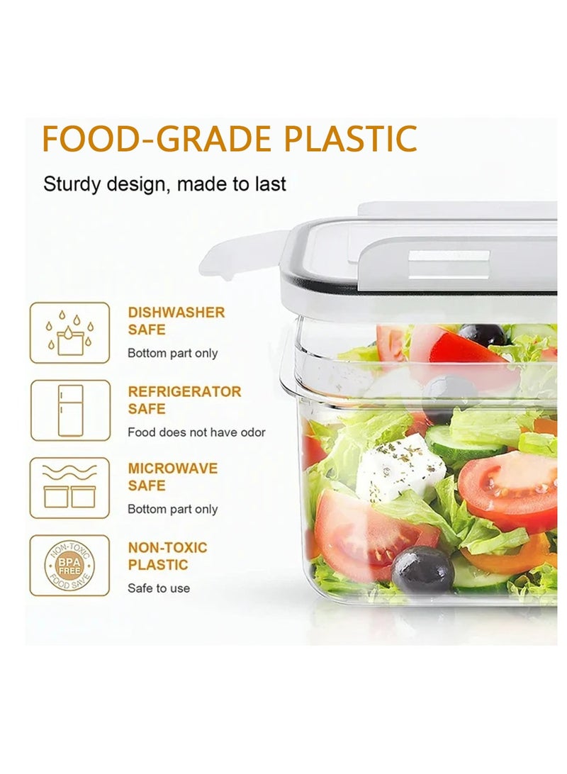 ميكسد 24 قطعة مختومة الغذاء تخزين الحاويات ، مع غطاء خزان ، لا تحتوي على ثنائي الفينول أ - Image 4