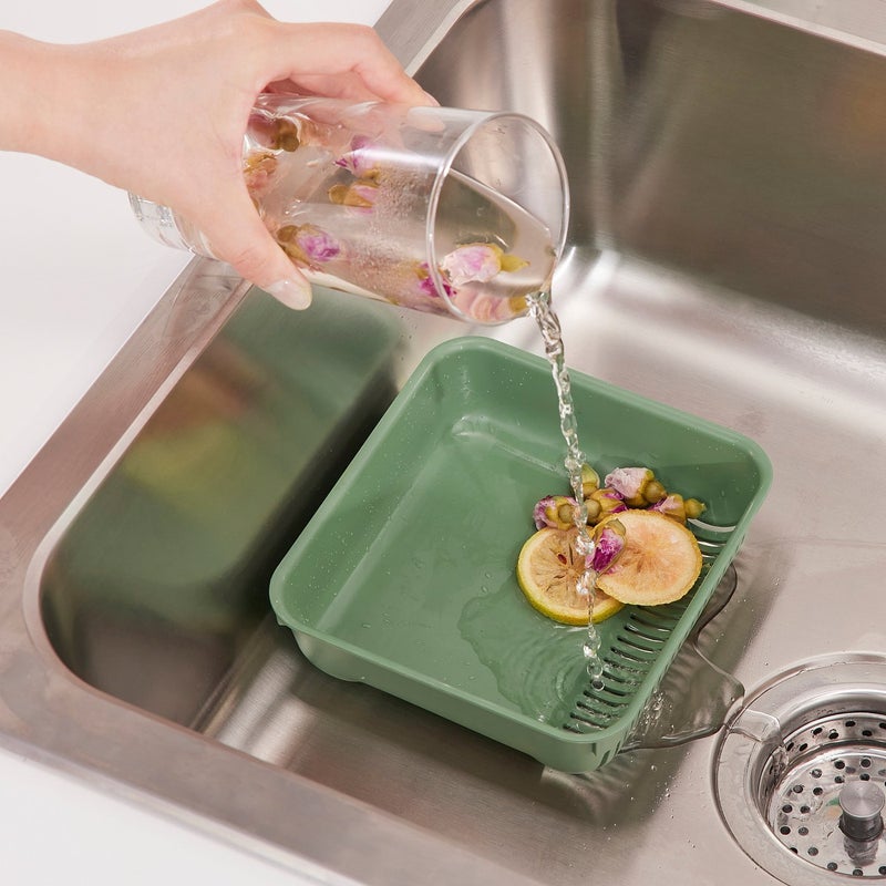 Baitique Sink Food Waste Strainer, Plastic, Green, 17x16 cm - Image 2