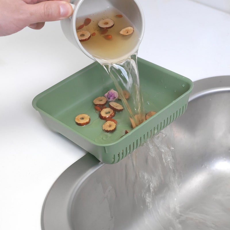 Baitique Sink Food Waste Strainer, Plastic, Green, 17x16 cm - Image 3