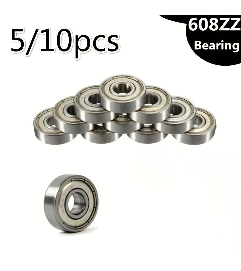 5pcs 608ZZ Flanged Deep Groove Ball Bearings for 3D Printer Double Shielded - Image 1
