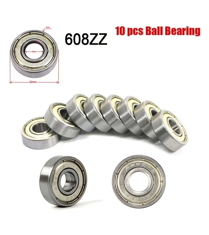 5pcs 608ZZ Flanged Deep Groove Ball Bearings for 3D Printer Double Shielded - Image 3