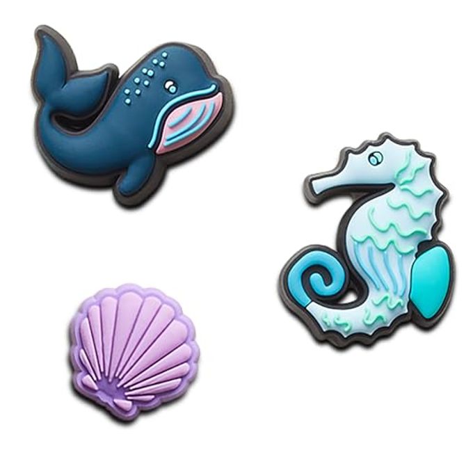 rayihni unisex adult Jibbitz 3-pack Animal | Jibbitz Shoe Charms, Under the Sea, Small US - Image 1