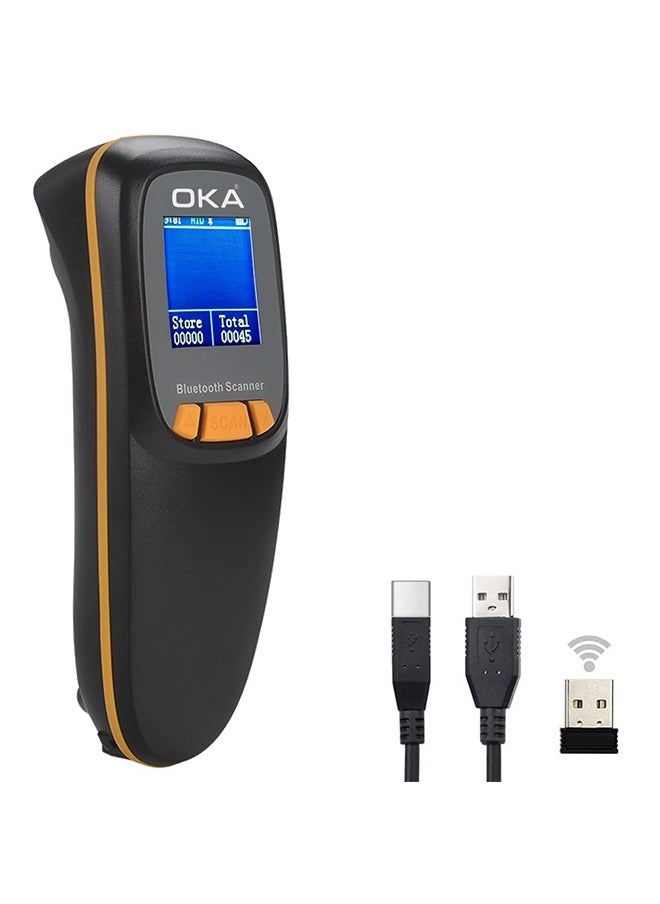 Laser barcode scanner – QR Code high-quality wireless has a screen to show barcode reading and works with Bluetooth – 2D /OKA HC-300RS