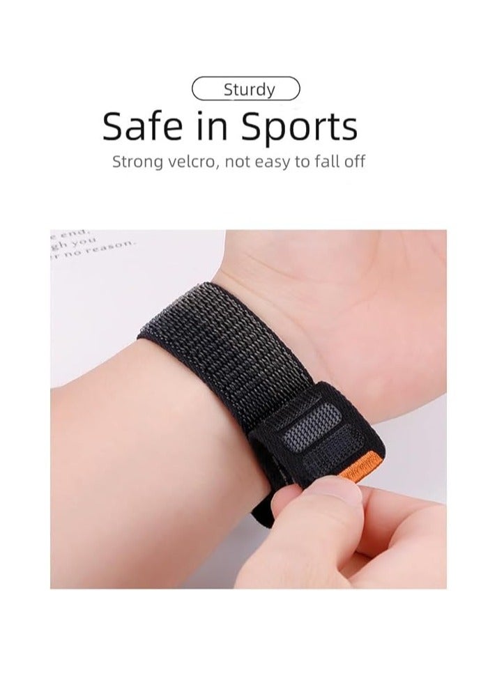 MIGOFAST Apple Watch Strap 46mm 45mm 44mm 49mm Men  Braided Sport Loop Band for IWatch Series 10 9 8 7 6 5 4 3/SE 2/Ultra 2  Breatheable Nylon Fabric Velcro Strap Gray - Image 3