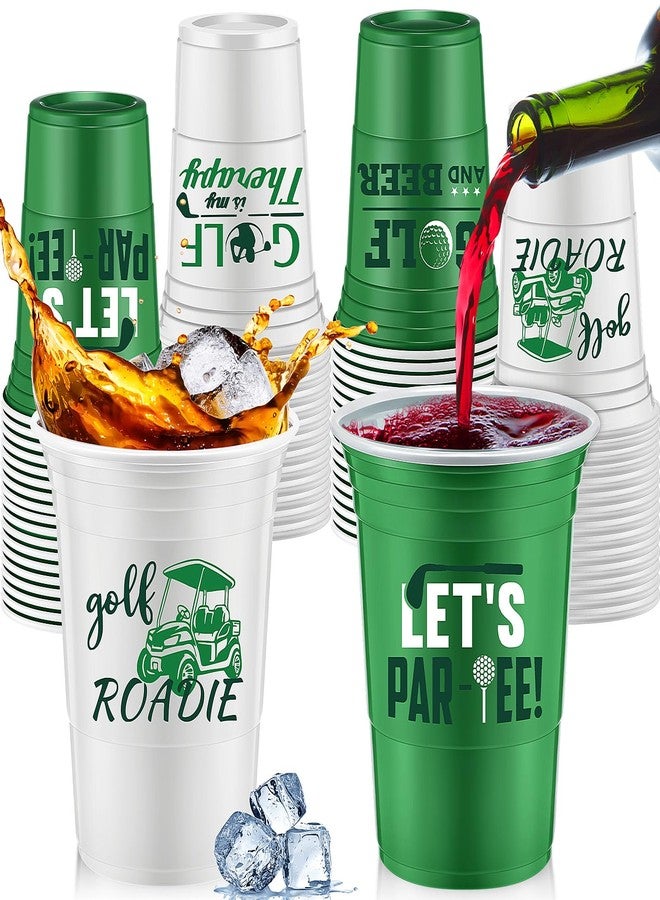 Norme 48 Pcs Masters Golf Party Decorations 16 oz Golf Ball Thick Plastic Disposable Cups Bulk Hot Cold Drink Wine Coffee for Home Themed Party Supplies Favors - Image 1