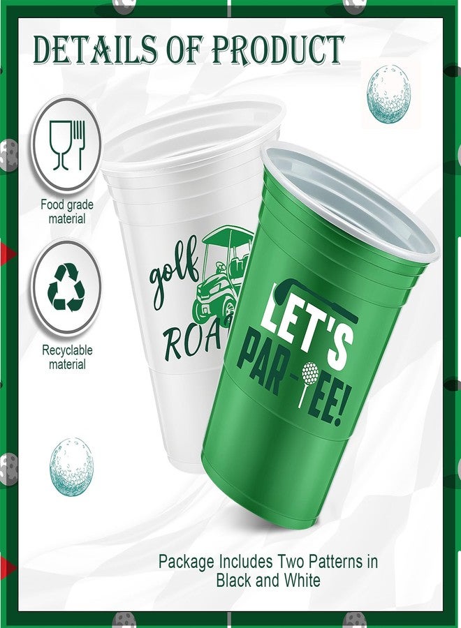 Norme 48 Pcs Masters Golf Party Decorations 16 oz Golf Ball Thick Plastic Disposable Cups Bulk Hot Cold Drink Wine Coffee for Home Themed Party Supplies Favors - Image 2