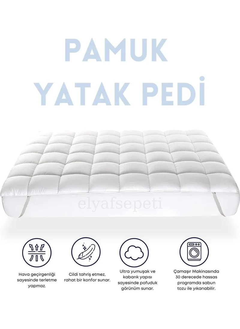 Elyaf Sepeti Fiber Basket Washable Cotton Cover with Elastic Four Corners Cotton Filled Mattress Protector Mattress Pad