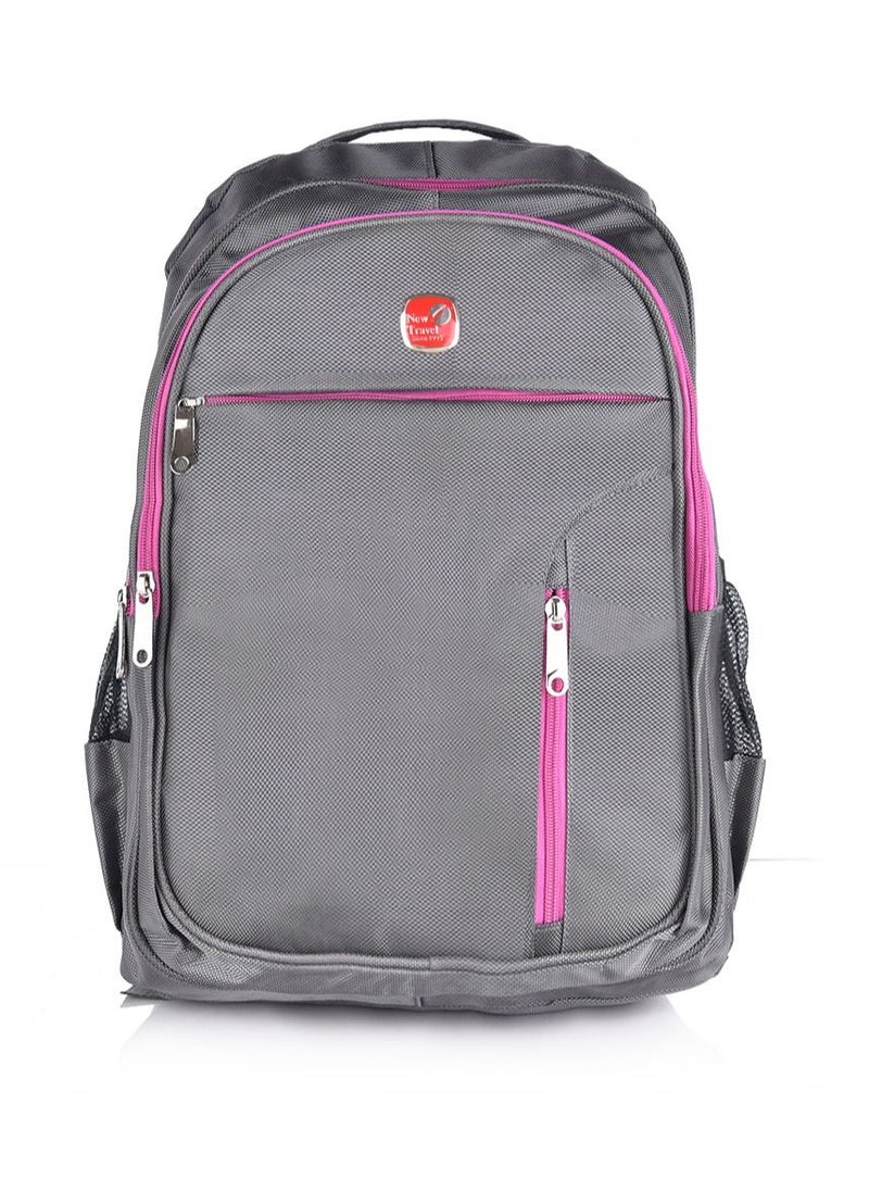 NEW TRAVEL New Travel School Backpack Fabric size 20 inch color Grey  - Image 1