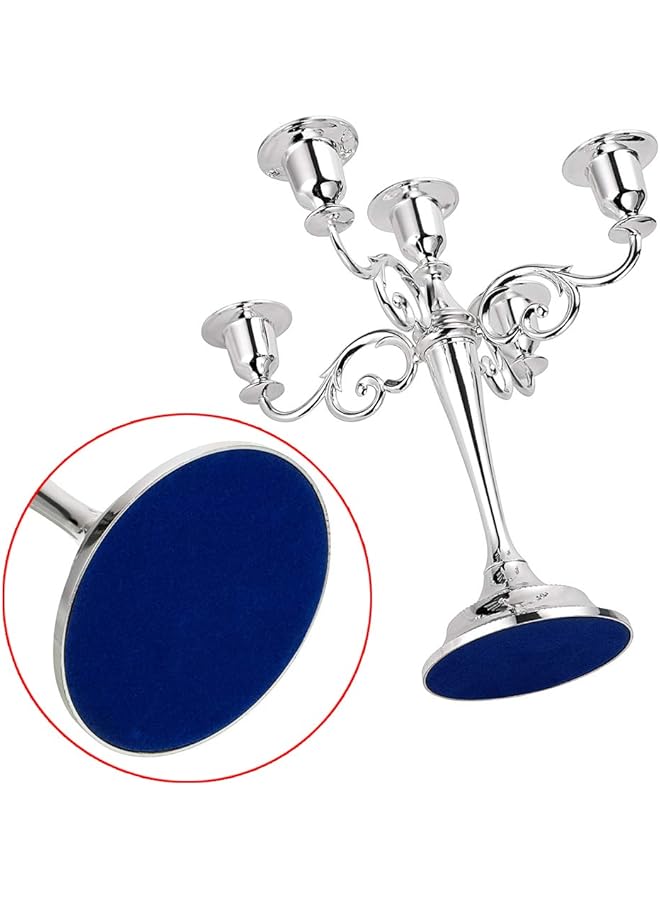 erorex 5 Arms Metal Candelabra Candlestick Silver European Elegant Candle Holder Candle Stand For Wedding Dining Table Party Home Decoration Silver Tone - Image 5