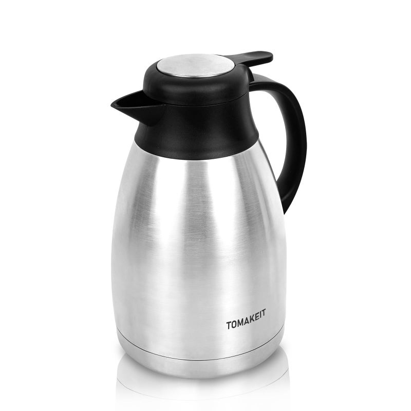  TOMAKEIT Thermal Coffee Carafe, 2L/68 Oz Stainless Steel Vacuum Insulated Thermoses, Double-Wall Design, 24-Hour Hot & Cold, Leak-Proof, Portable for Travel,Camping,Office - Image 1