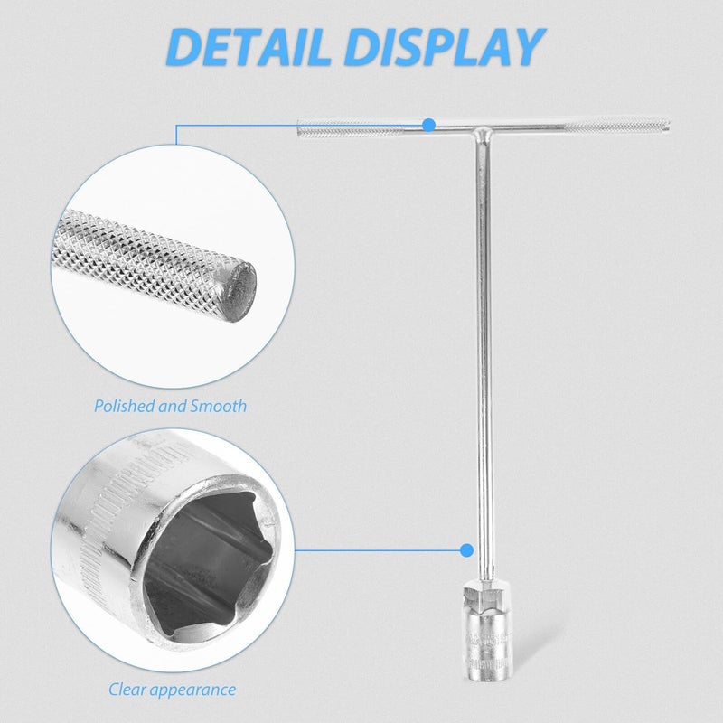 19mm T Handle Socket Wrench Metal External Hex Tool for Motorcycle Repair with Portable Grip - Image 3