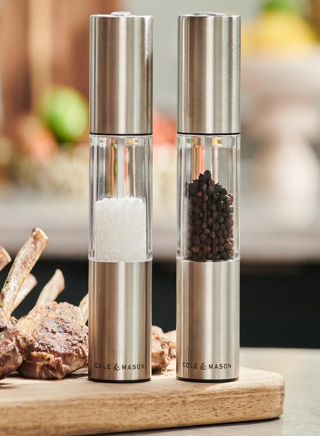 Cole & Mason Premium Acrylic & SS Salt & Pepper Mill Set, Transparent Manual Spice Grinder Set with Adjustable Fine to Coarse Grinding Mechanism | Gourmet Seasoning Mills for Dining Table - Image 2