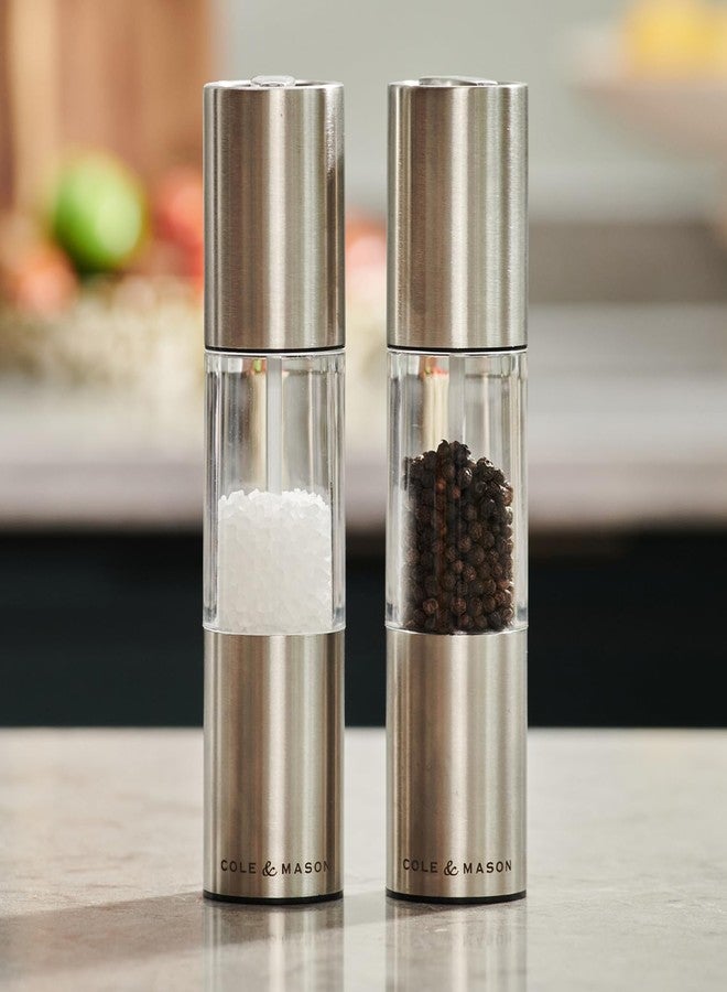 Cole & Mason Premium Acrylic & SS Salt & Pepper Mill Set, Transparent Manual Spice Grinder Set with Adjustable Fine to Coarse Grinding Mechanism | Gourmet Seasoning Mills for Dining Table - Image 5