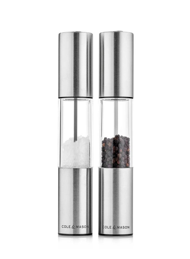 Cole & Mason Premium Acrylic & SS Salt & Pepper Mill Set, Transparent Manual Spice Grinder Set with Adjustable Fine to Coarse Grinding Mechanism | Gourmet Seasoning Mills for Dining Table - Image 3