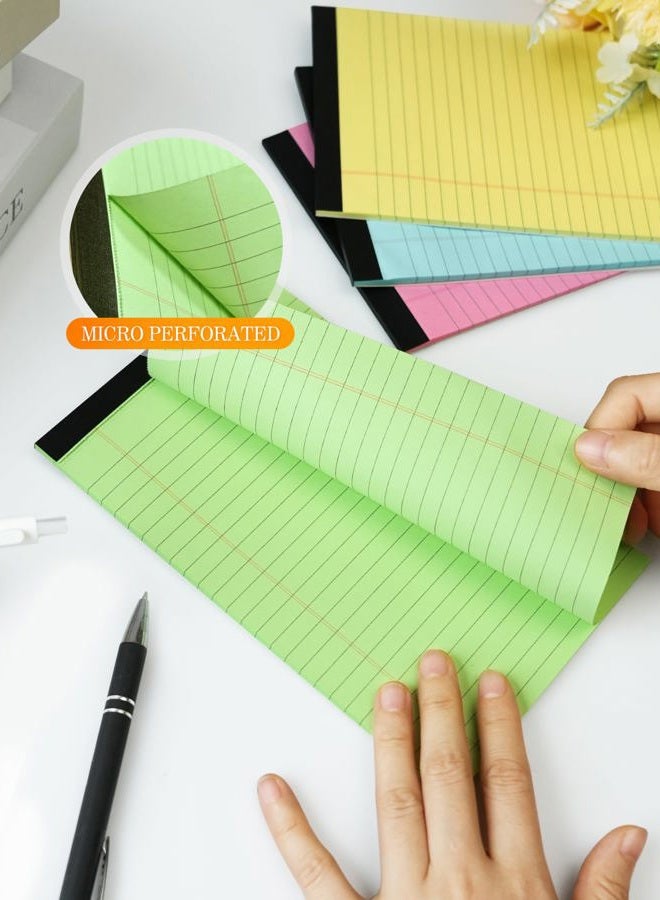 Zaviko Small Legal Pads 5x8 Colored Note Pads, 6 Pack Small Notepads for Work, Pink Notepad 5x8 Mini Legal Pad, Colored Legal Pads 5x8 for Home Office Supplies, Lined Notebook Paper 5x8 Notes, 30 Sheets/Pad - Image 3
