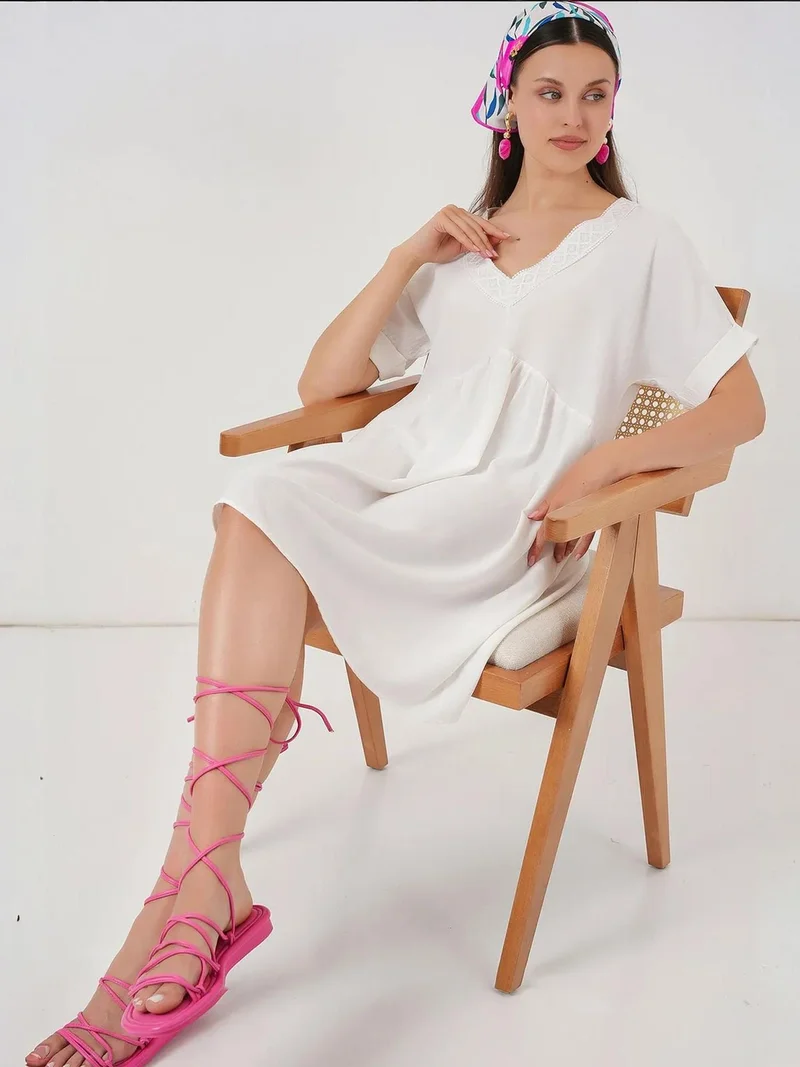 BIG DART BDART V-neck Mini Dress with Lining