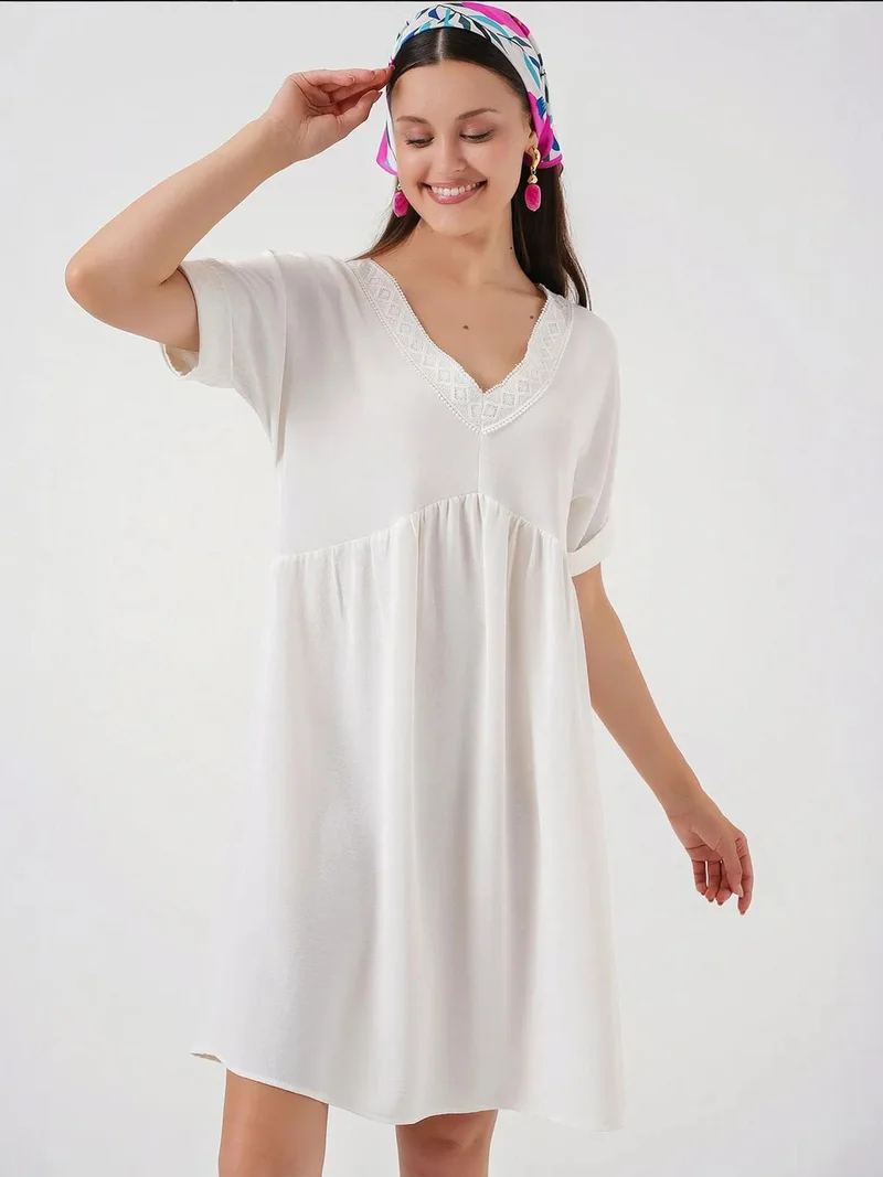 BIG DART BDART V-neck Mini Dress with Lining