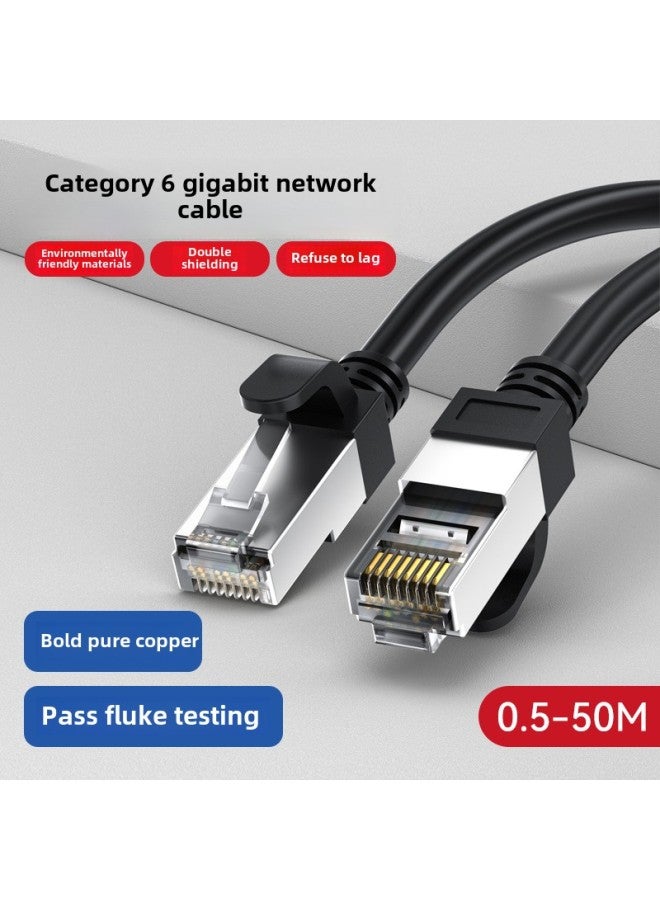 Six Gigabit Network Cable Cat6 Computer Router Finished Network Cable Pure Copper Double Shielded Network Jumper-Color:Category 6 Copper-clad Aluminum Non-shielded Over-measured Network Cable-Line Length:3M  - Image 2