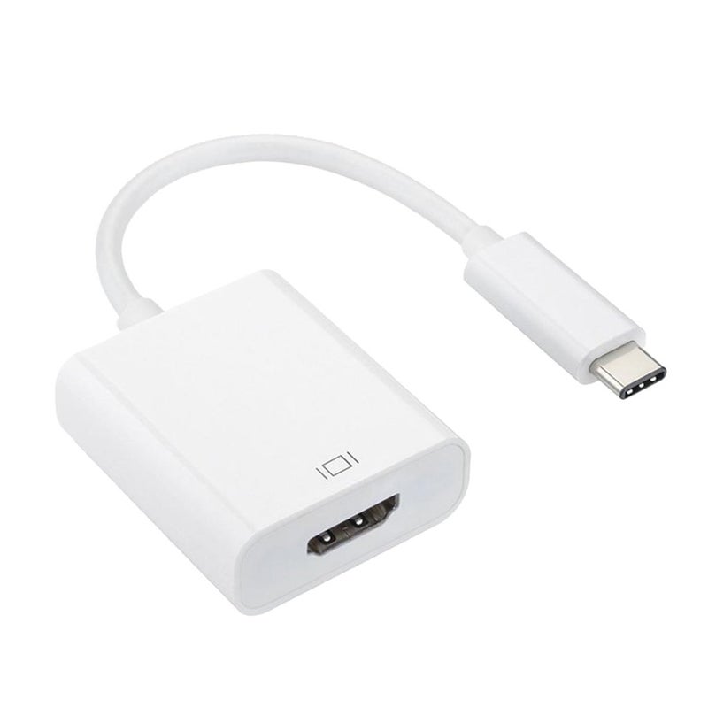 USB 3.1 Type C Male to HDMI Female Adapter Connector Cable 1080P HDTV White - Image 1