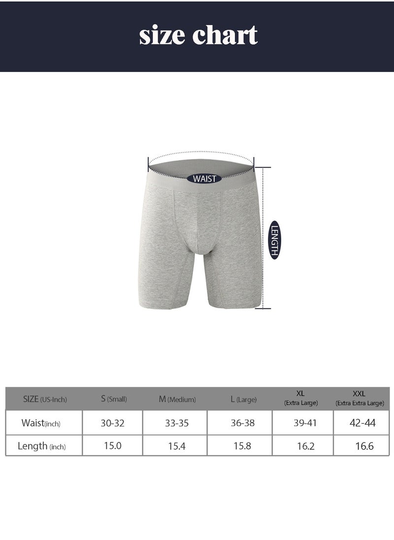 infino Men's 5-Pack Boxer Briefs - Mid-Rise, Anti-Chafing Stretch Cotton, Breathable Athletic Underwear in Assorted Colors (Black/Gray/Light Grey) - Available in M  - Image 4