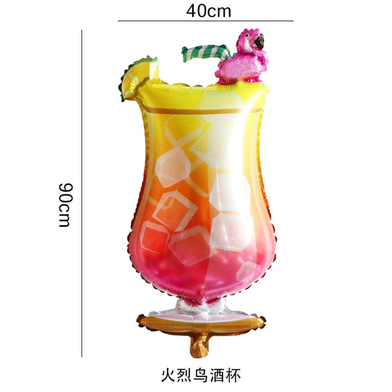 18-inch Hawaiian Flamingo Balloon Decorations Flamingo Wine Glass
