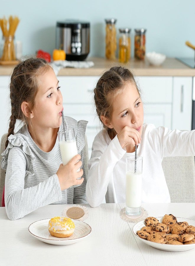 Whaline 4 Pack Boho Beige Coaster Handmade Crochet Drink Coaster Woven Bohemian Cup Mat Pad for Holiday Daily Home Kitchen Office Table Desk Housewarming Party Table Decoration - Image 5