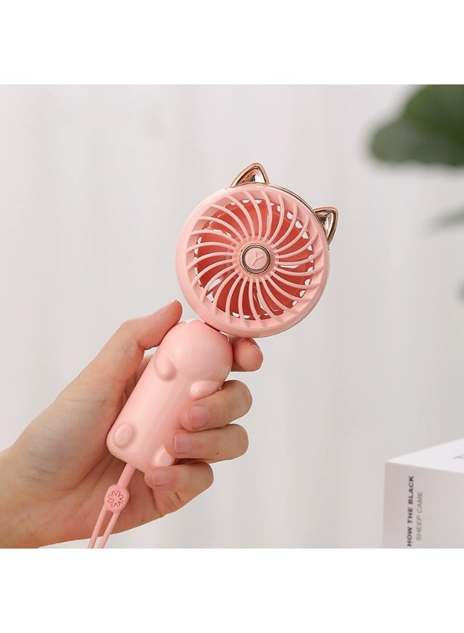 GALUIN Foldable cute cat fan, USB charging, handheld and portable for outdoor use - Image 1
