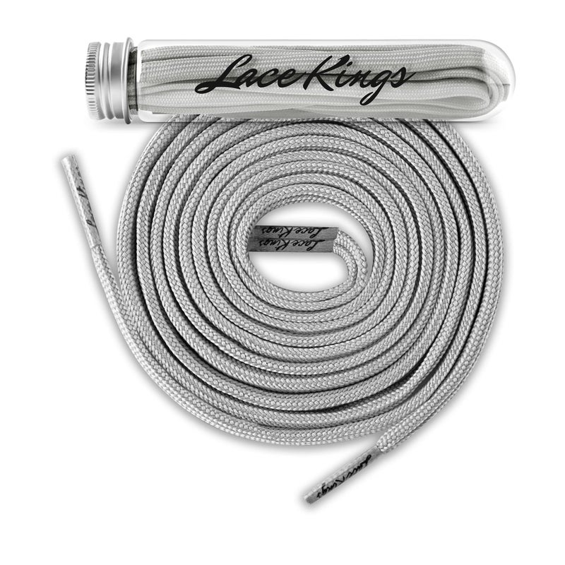 Lace Kings Flat Shoelaces (Light Grey - 27in) - Image 5