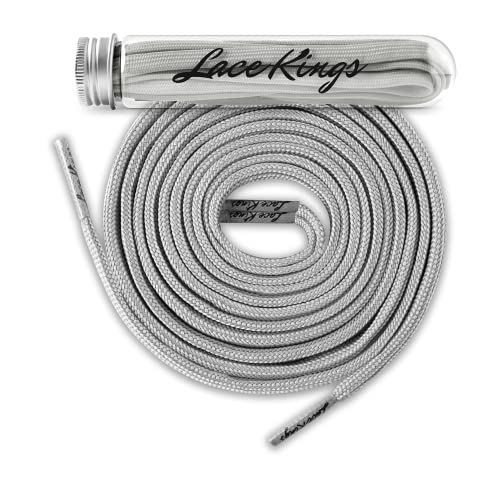 Lace Kings Flat Shoelaces (Light Grey - 27in) - Image 1
