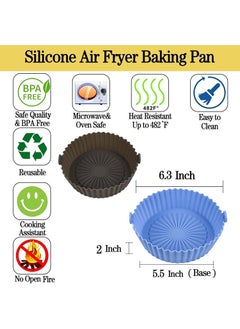 Air Fryer Silicone Pan, 3pcs Reusable Nonstick Parchment Air Fryer Liners for Air Fryer Baking Oven Microwave - pzsku/Z4A2F68717CED2213C8A8Z/45/_/1681208295/5e9ee464-e175-47db-8362-fc23c17d7598