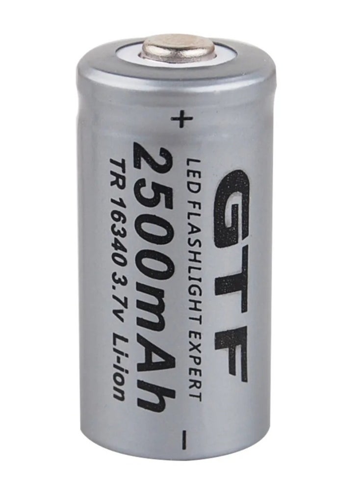 Generic - 16340 Battery 2500 mAh 3.7V CR123A Li-ion Rechargeable Battery for  LED Flashlight - Image 1