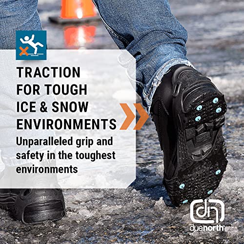 Due North All Purpose Industrial Ice Cleats for Men & Women - Traction Aids for Walking & Working on Snow/Ice - 16 Spikes - Image 2