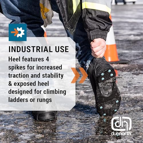 Due North All Purpose Industrial Ice Cleats for Men & Women - Traction Aids for Walking & Working on Snow/Ice - 16 Spikes - Image 5