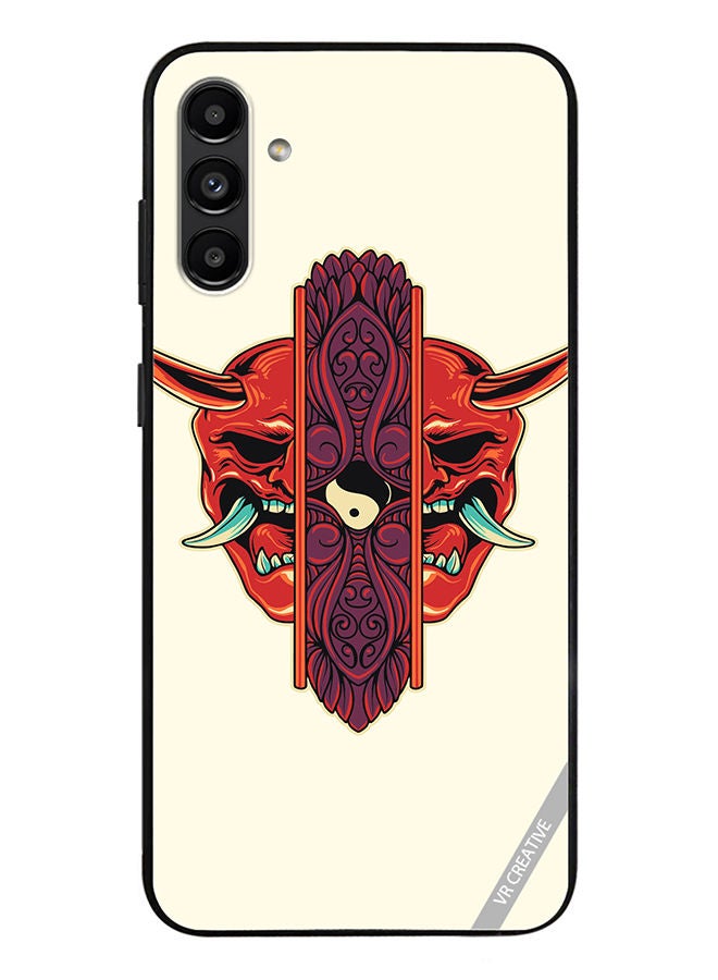 VR CREATIVE Protective Case Cover For Samsung Galaxy A13 5G Oni Mask Ornament Design Multicolour - Image 1