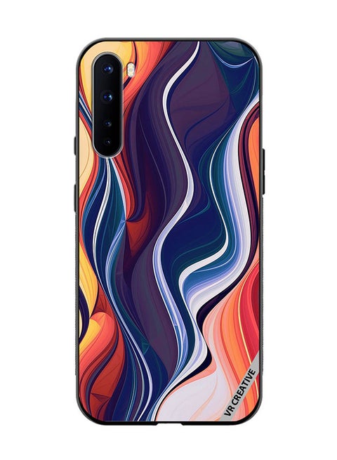 Protective Case Cover For OnePlus Nord Abstract Design Multicolour